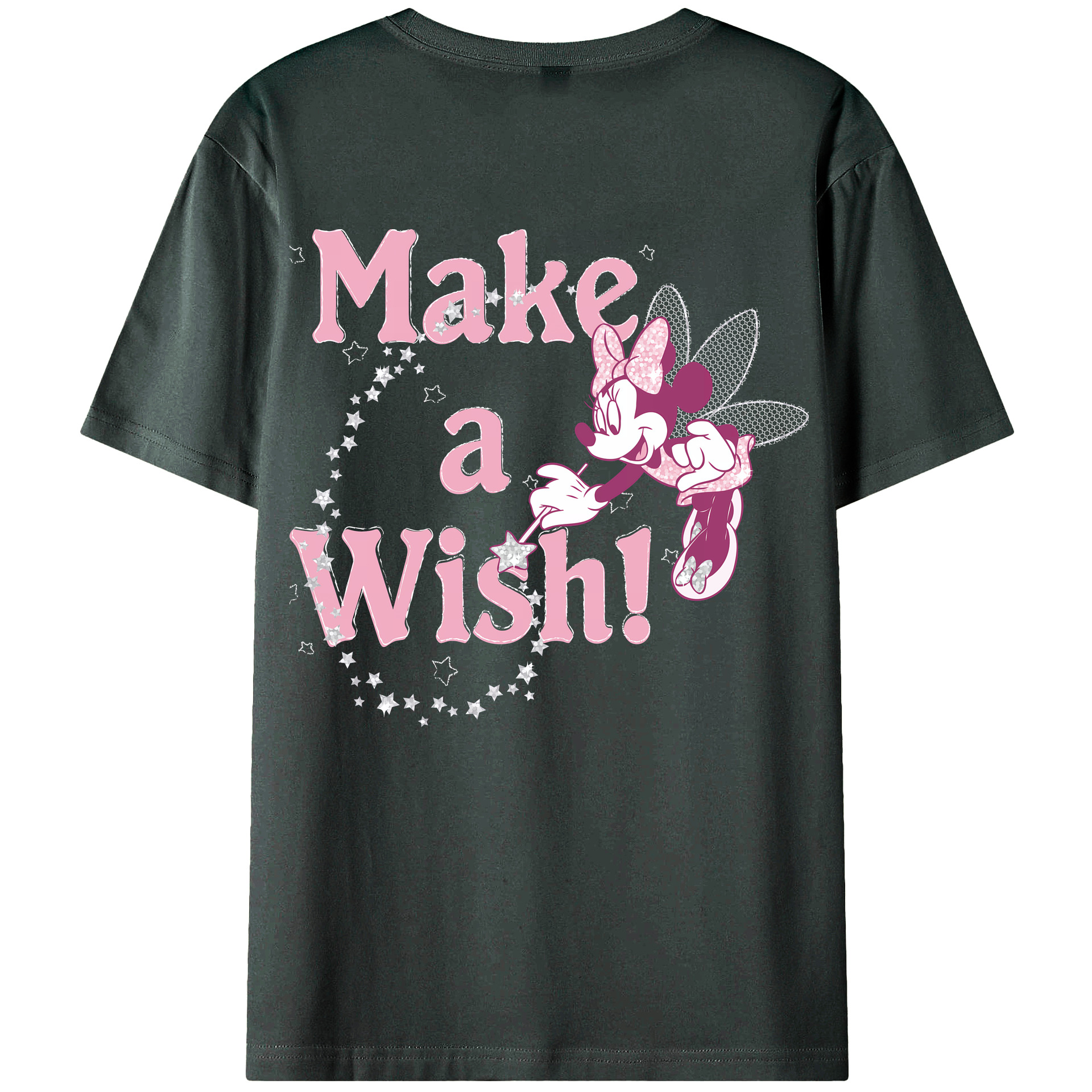 （画像用） ミッキーマウス Mickey Mouse 綿100％ メンズ半袖Tシャツ（バックプリント） 通気性
